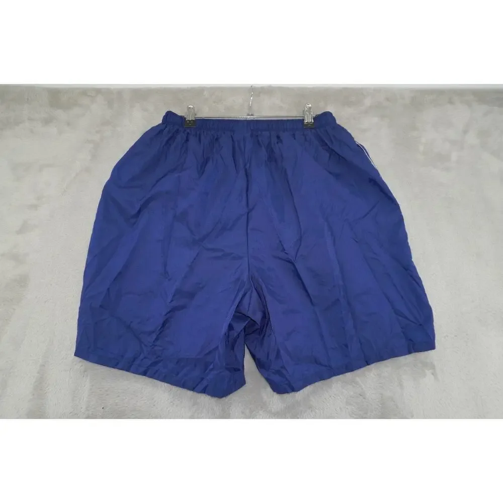 Vintage Nike Youth XL Blue Nylon Track Shorts Swoosh Logo Y2K Athletic